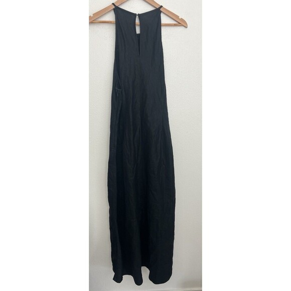 J Crew High-Neck Halter MIDI Dress 100% Linen Quiet Luxury Resort Vacation 20 - Picture 4 of 6